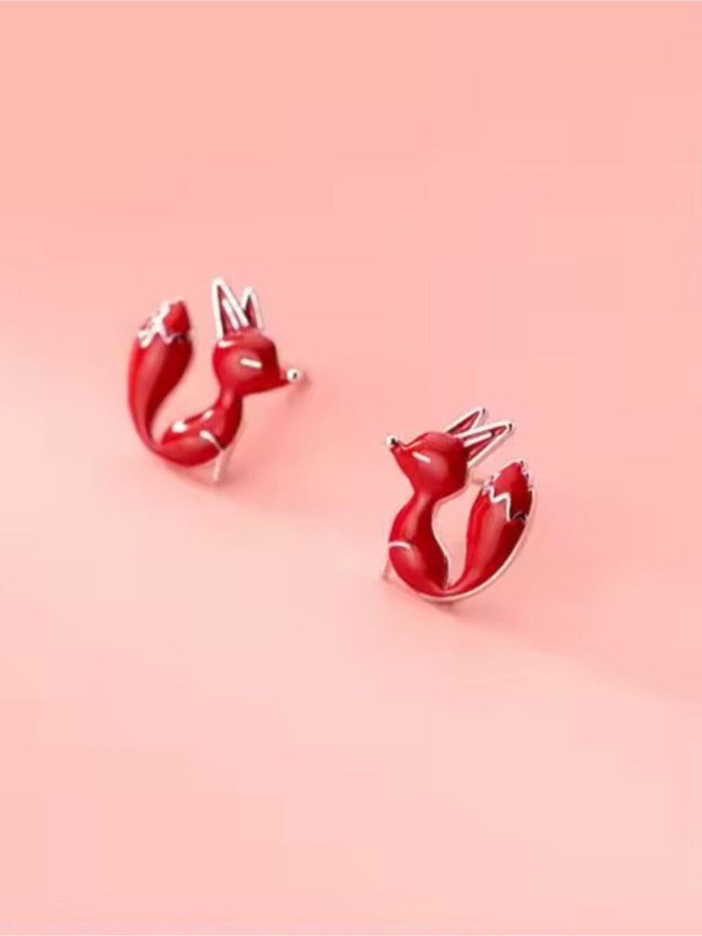 Red Fox Stud Earrings